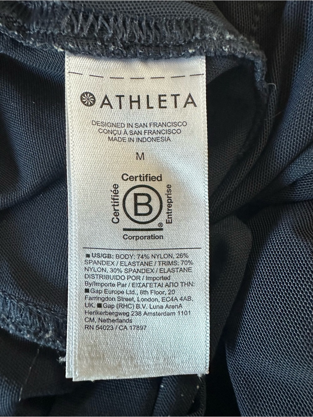 Athleta Venice Jogger Pants Navy Blue Size M Zip Pockets - Picture 6 of 10